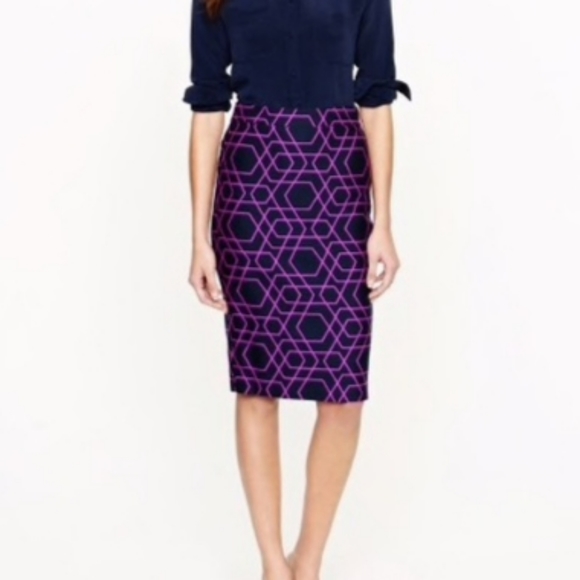 J. Crew Dresses & Skirts - J. Crew Geometric Print No. 2 Pencil Skirt, Sz 6